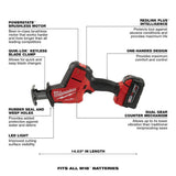 Milwaukee M18 FUEL 18-Volt Brushless Cordless HACKZALL Reciprocating Saw Kit with (1) 5.0Ah Battery, Charger & Tool Bag