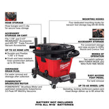 Milwaukee M18 FUEL 18V Lithium-Ion Brushless Cordless Super Sawzall Reciprocating Saw W/6 Gal. Wet/Dry Vac and 8.0Ah Starter Kit