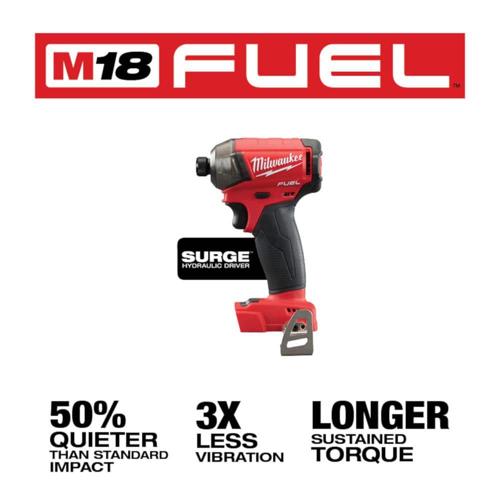 Milwaukee M18 FUEL 18V Lithium-Ion Brushless Cordless Super Sawzall Orbital Reciprocating Saw W/M18 FUEL SURGE Impact Driver