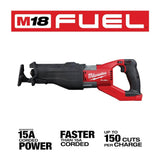 Milwaukee M18 FUEL 18V Lithium-Ion Brushless Cordless SUPER SAWZALL Orbital Reciprocating Saw w/ 5.0Ah Battery & Sawzall Blade Set