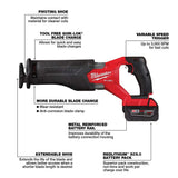 Milwaukee M18 FUEL 18V Brushless Cordless SAWZALL Reciprocating Saw Kit with Two 5.0 Ah Batteries, Charger & Hard Case (Model 2821-22)