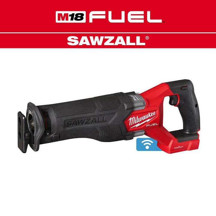 Milwaukee M18 FUEL ONE-KEY 18V Lithium-Ion Brushless Cordless SAWZALL Reciprocating Saw, Tool-Only (Model 2822-20)