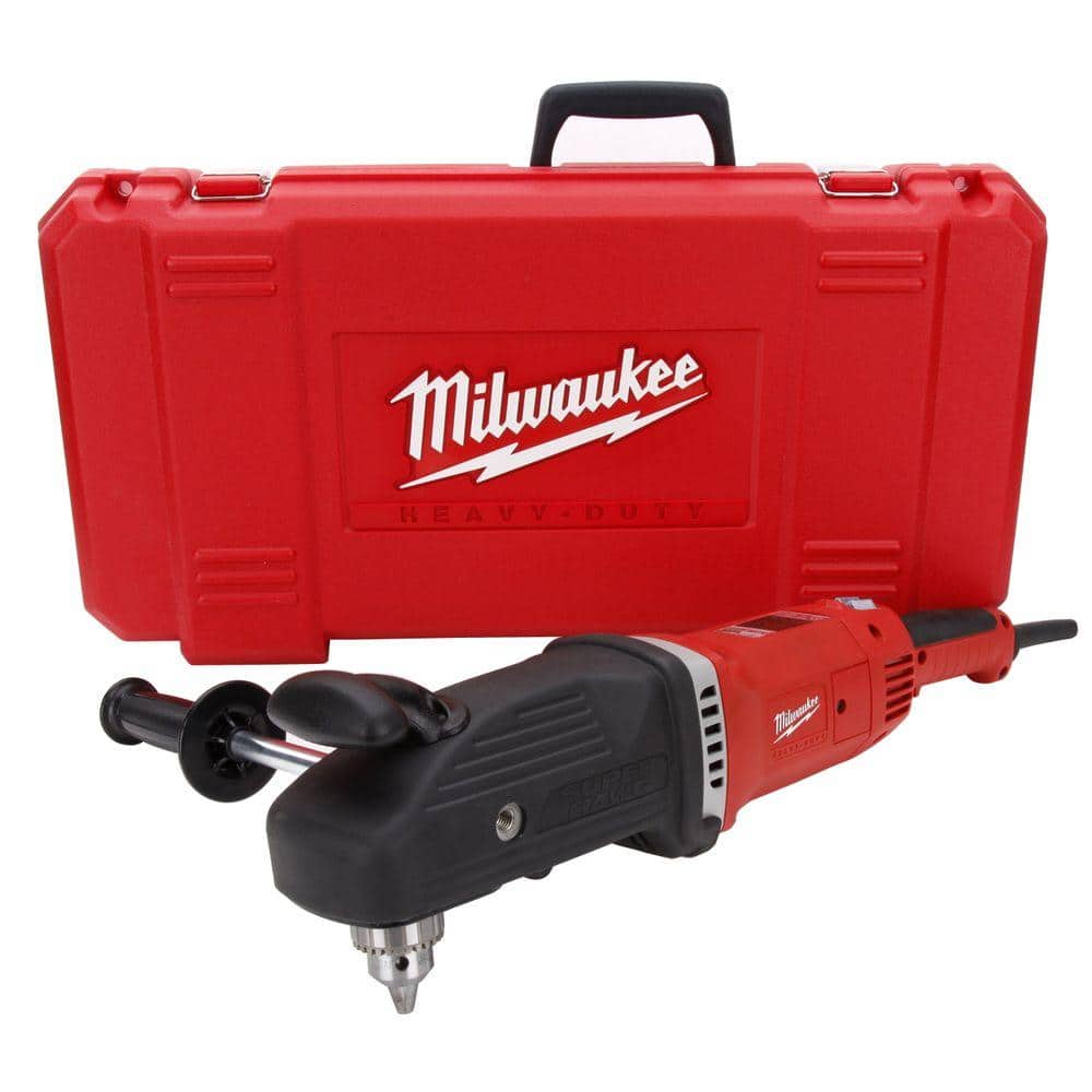 Milwaukee 1/2 in. Super Hawg Right Angle Drill, 13A, 450/1750 RPM (Model 1680-21)