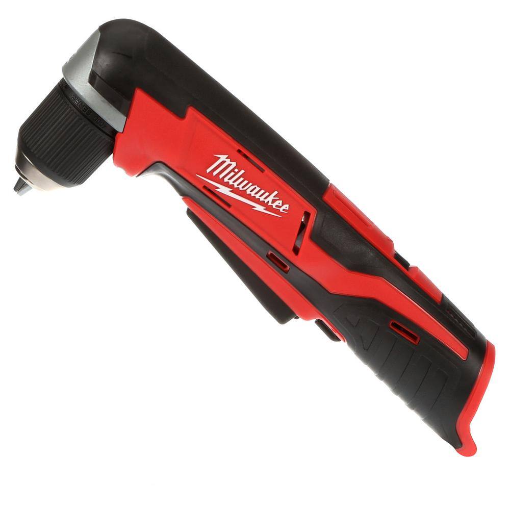 Milwaukee M12 12V Lithium-Ion Cordless 3/8 in. Right Angle Drill with 10 oz. Caulk and Adhesive Gun and 6.0 Ah XC Battery Pack