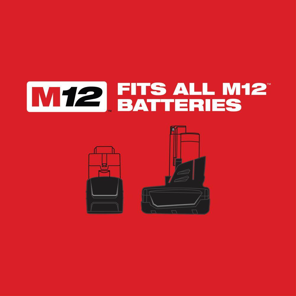 Milwaukee M12 12V Lithium-Ion Cordless 3/8 in. Right Angle Drill with 10 oz. Caulk and Adhesive Gun and 6.0 Ah XC Battery Pack