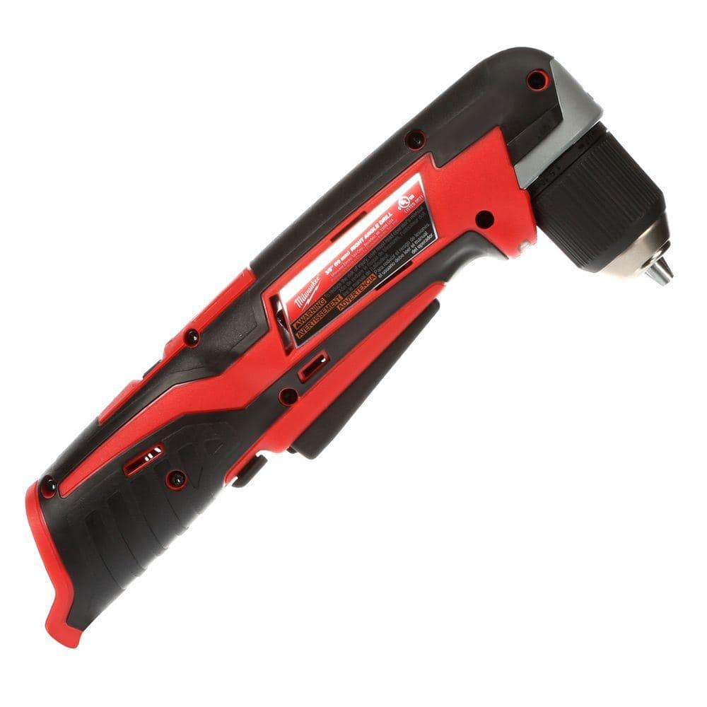 Milwaukee M12 12-Volt Lithium-Ion Cordless 3/8 in. Right Angle Drill (Tool-Only), 11" W x 4" H x 1.75" D