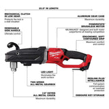 Milwaukee M18 FUEL 18V Lithium‑Ion Brushless Cordless GEN 2 SUPER HAWG 1/2 in. Right Angle Drill (Tool‑Only)