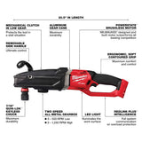 Milwaukee M18 FUEL 18V Lithium‑Ion Brushless Cordless GEN 2 SUPER HAWG 7/16 in. Right Angle Drill (Tool‑Only)
