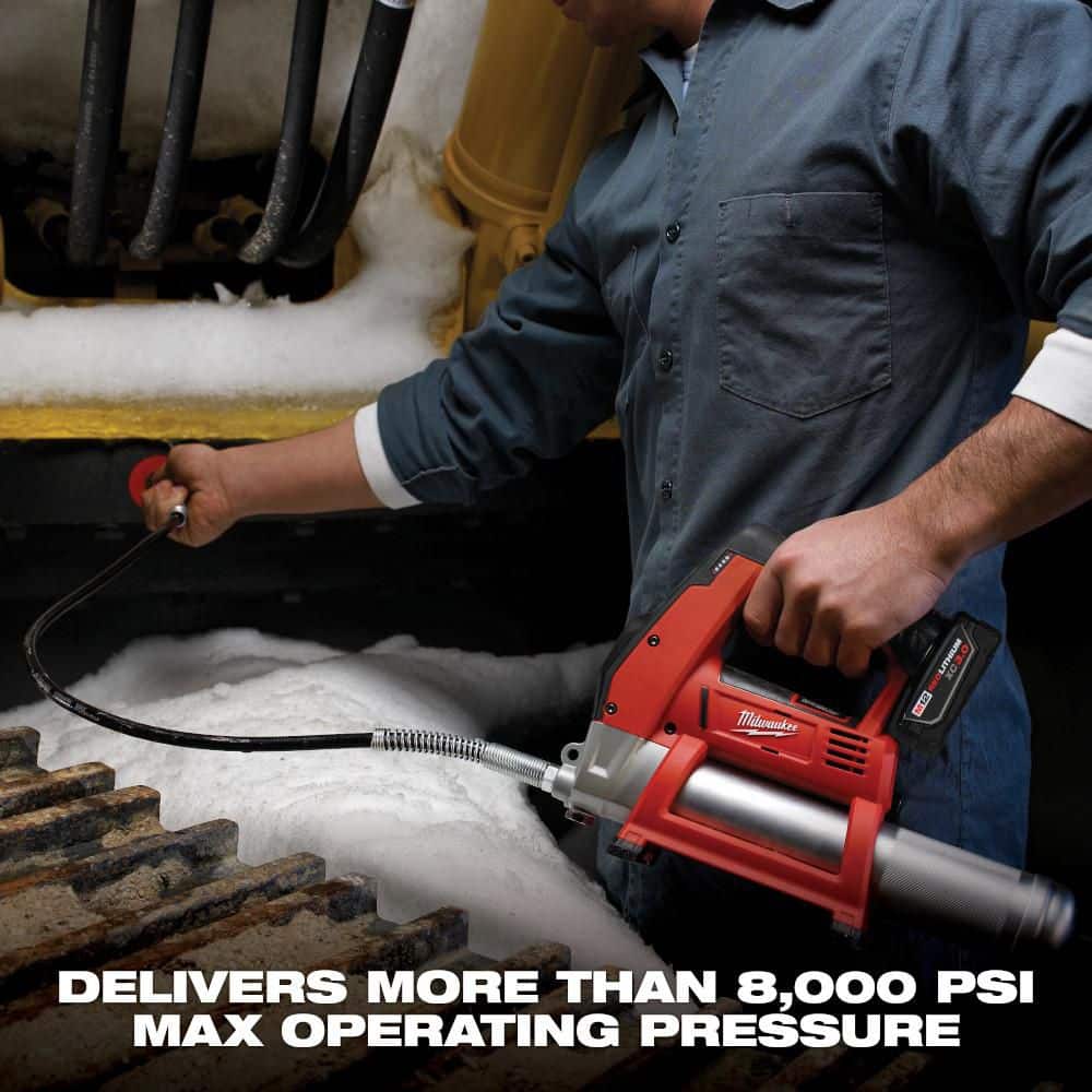 Milwaukee M12 12-Volt Lithium-Ion Cordless Rivet Tool Kit with M12 Grease Gun, 2550-22/2446-20