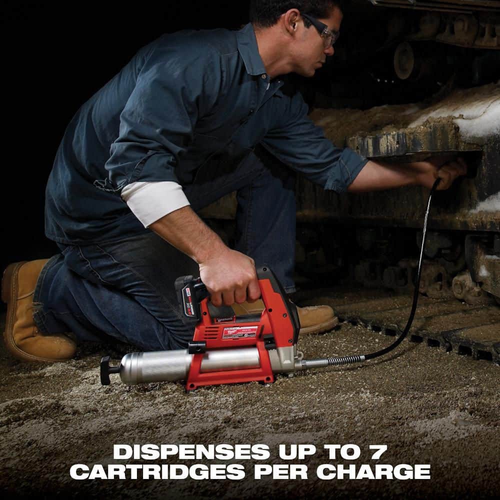 Milwaukee M12 12-Volt Lithium-Ion Cordless Rivet Tool Kit with M12 Grease Gun, 2550-22/2446-20