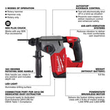 Milwaukee M18 FUEL 18V Brushless Cordless 1 in. SDS-Plus Rotary Hammer with Compact Band Saw (2-Tool)