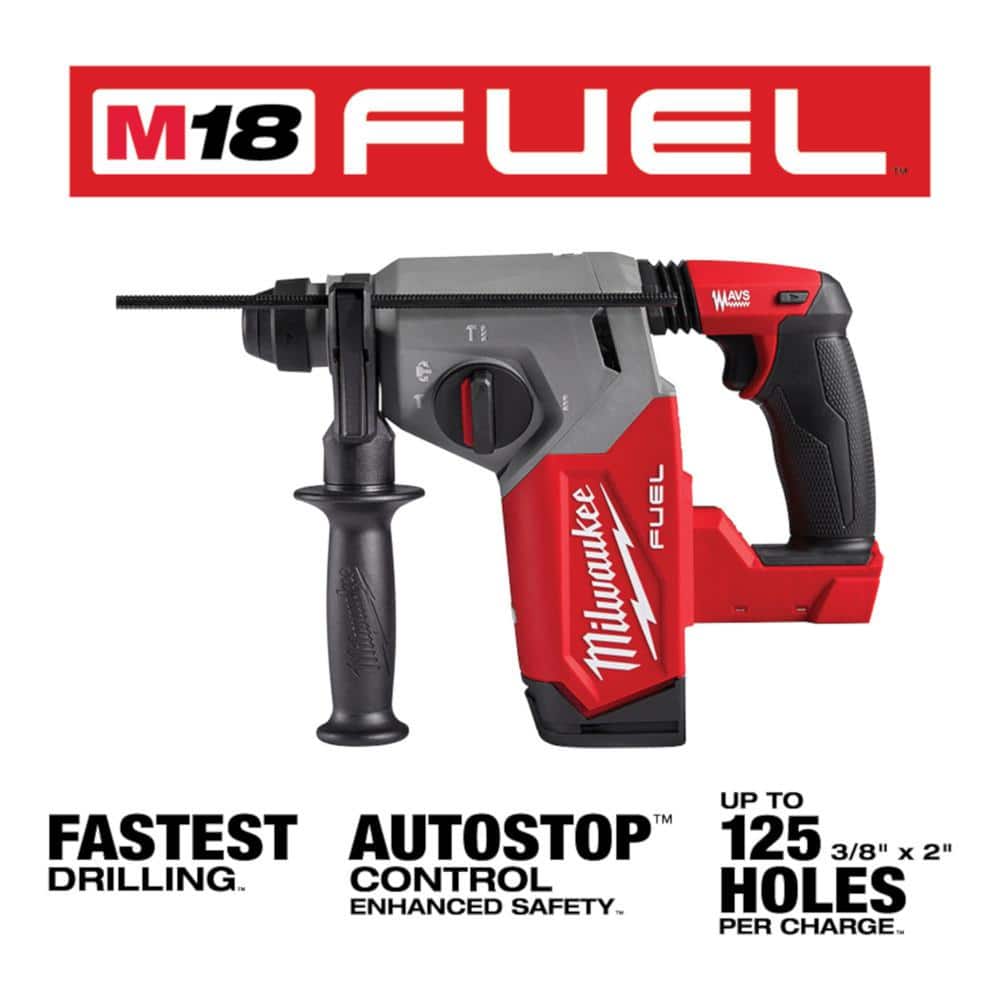 Milwaukee M18 FUEL 18V Lithium-Ion Brushless Cordless 1 in. SDS-Plus Rotary Hammer, Tool-Only (2912-20)