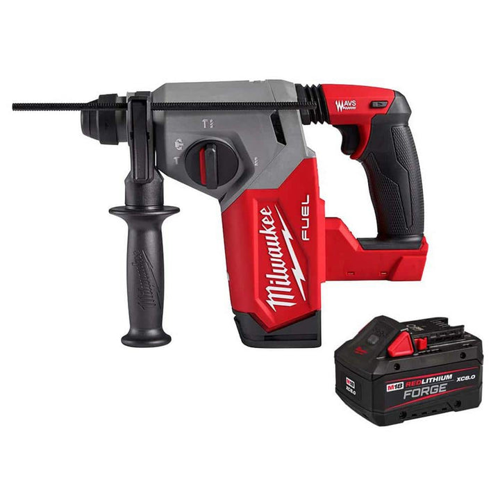 Milwaukee M18 FUEL 18V Lithium-Ion Brushless 1 in. SDS-Plus Rotary Hammer Kit with M18 REDLITHIUM FORGE XC 8.0Ah Battery