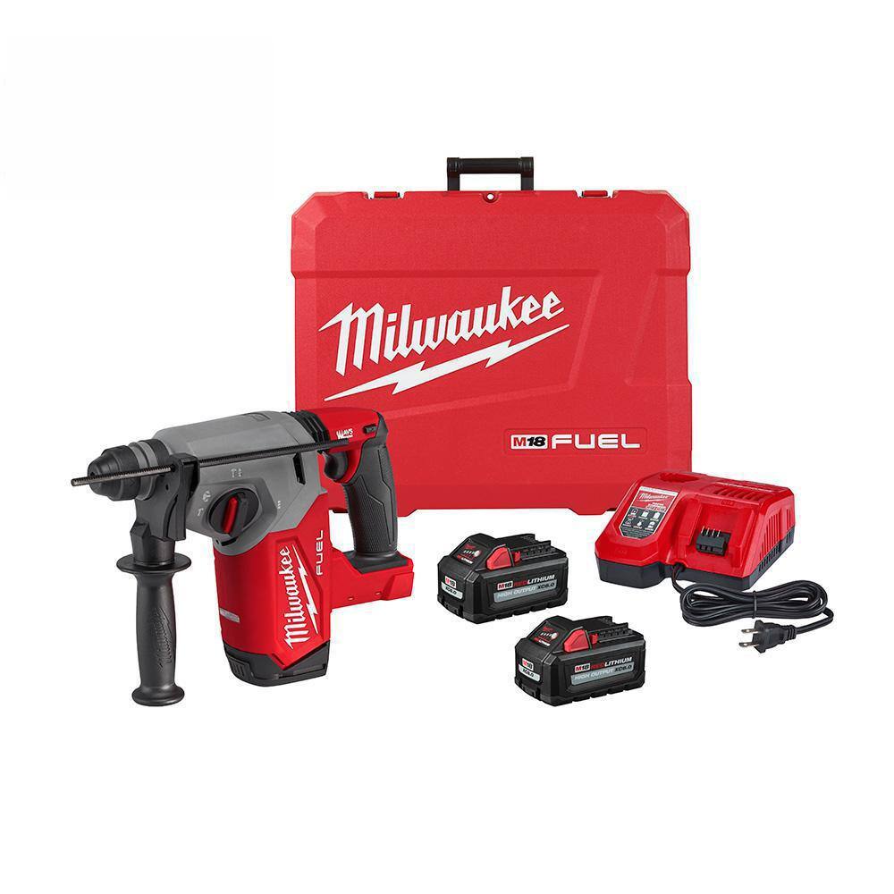 Milwaukee M18 FUEL 18V Lithium-Ion Brushless 1 in. Cordless SDS-Plus Rotary Hammer Kit w/Cut-Out Rotary Tool