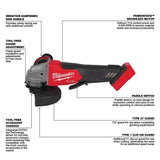 Milwaukee M18 FUEL 18V Lithium-Ion Brushless 1 in. Cordless SDS-Plus Rotary Hammer Kit with 4-1/2 in./5 in. Grinder