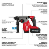 Milwaukee M18 FUEL ONE-KEY 18V Lithium-Ion Brushless Cordless 1 in. SDS-Plus Rotary Hammer Kit with Mid-Torque Impact Wrench, HAMMERVAC, 2x XC6.0 Batteries & Charger