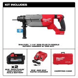 Milwaukee M18 FUEL ONE-KEY 18V Lithium-Ion Brushless Cordless 1-1/4 in. SDS-Plus D-Handle Rotary Hammer Kit with (2) 6.0Ah Batteries, Charger & Case