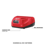 Milwaukee M12 12V Lithium-Ion Cordless Rotary Tool with M12 2.0Ah Compact Battery Pack