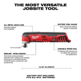 Milwaukee M12 12V Lithium-Ion Cordless Brushless Rotary Tool with M12 Oscillating Multi-Tool (Tool-Only)