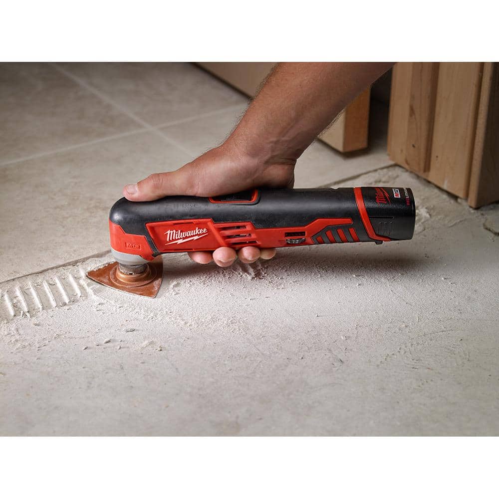 Milwaukee M12 12V Lithium-Ion Cordless Brushless Rotary Tool with M12 Oscillating Multi-Tool (Tool-Only)