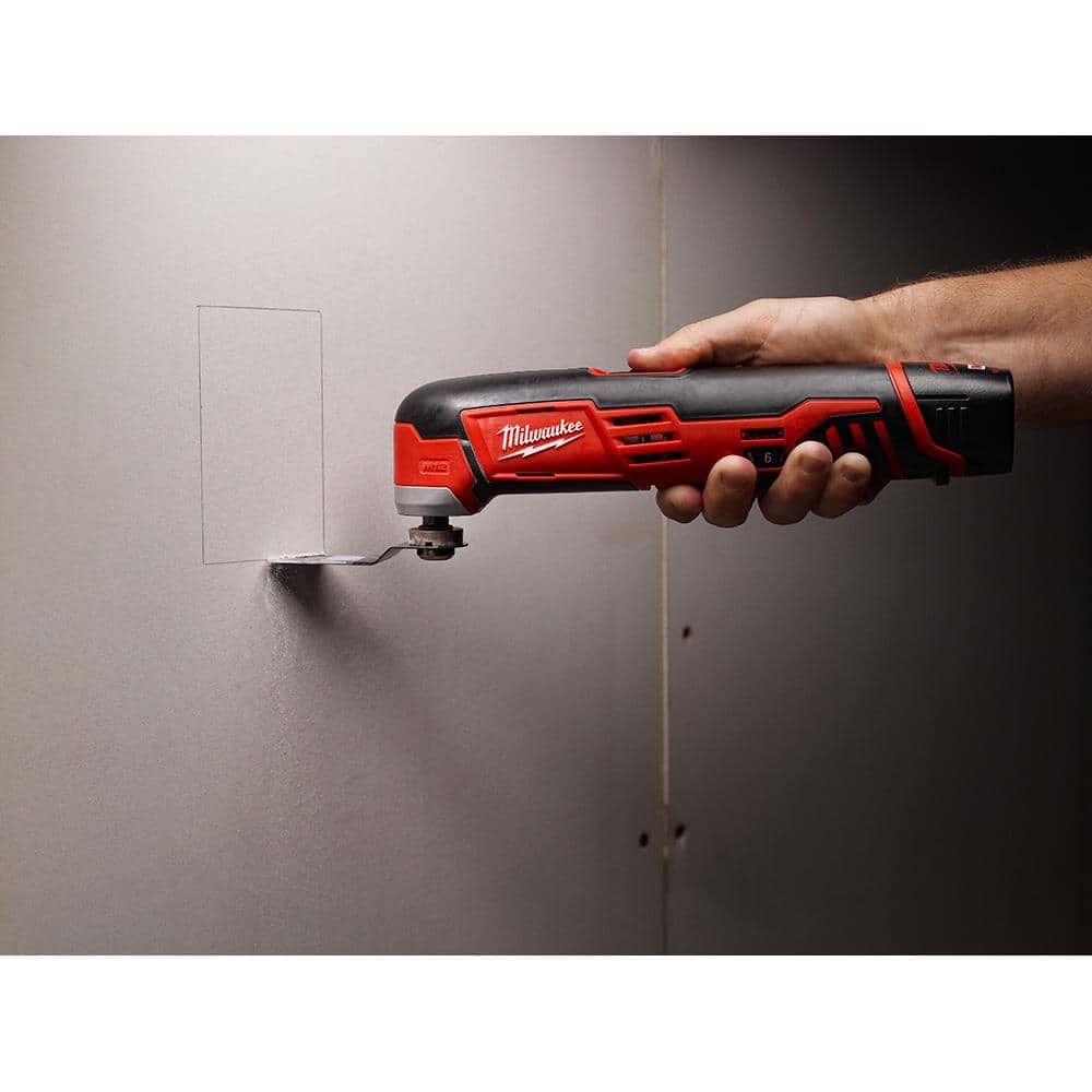 Milwaukee M12 12V Lithium-Ion Cordless Brushless Rotary Tool with M12 Oscillating Multi-Tool (Tool-Only)