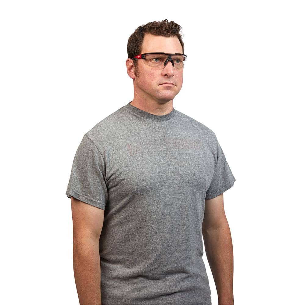 Milwaukee Safety Glasses with Clear Anti-Scratch Lenses (12-Pack)