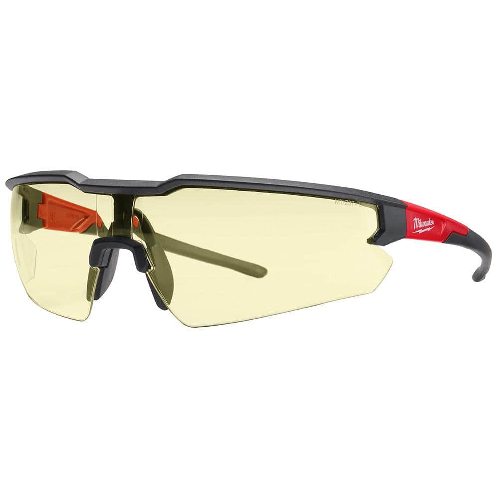 Milwaukee Yellow Safety Glasses with Anti-Scratch Lenses, ANSI Z87.1+, 48-73-2100