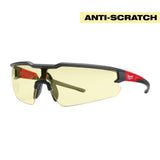 Milwaukee Yellow Safety Glasses with Anti-Scratch Lenses (2-Pack)