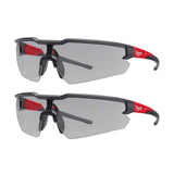 Milwaukee Safety Glasses with Gray Anti-Scratch Lenses, Black Frame (6-Pack)