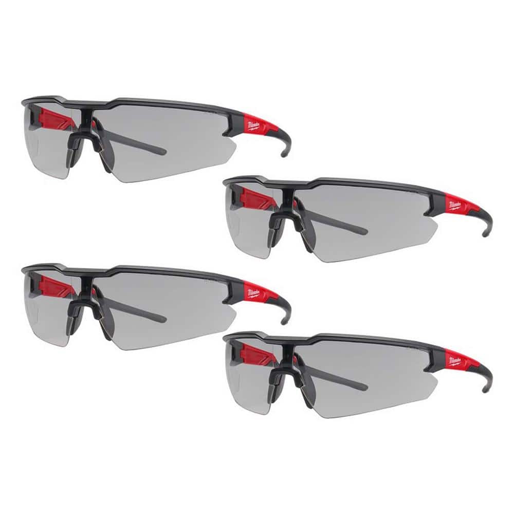 Milwaukee Safety Glasses with Gray Anti‑Scratch Lenses (3‑Pack)