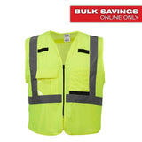 Milwaukee 2X-Large/3X-Large Yellow Class 2 High-Visibility Safety Vest with 10 Pockets (2-Pack)