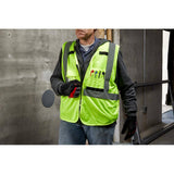 Milwaukee 2X-Large/3X-Large Yellow Class 2 High-Visibility Safety Vest with 10 Pockets (2-Pack)