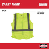 Milwaukee Large/X-Large Yellow Class 2 High Visibility Safety Vest with 10 Pockets (4-Pack)