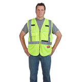 Milwaukee Large/X-Large Yellow Class 2 High Visibility Safety Vest with 10 Pockets (4-Pack)