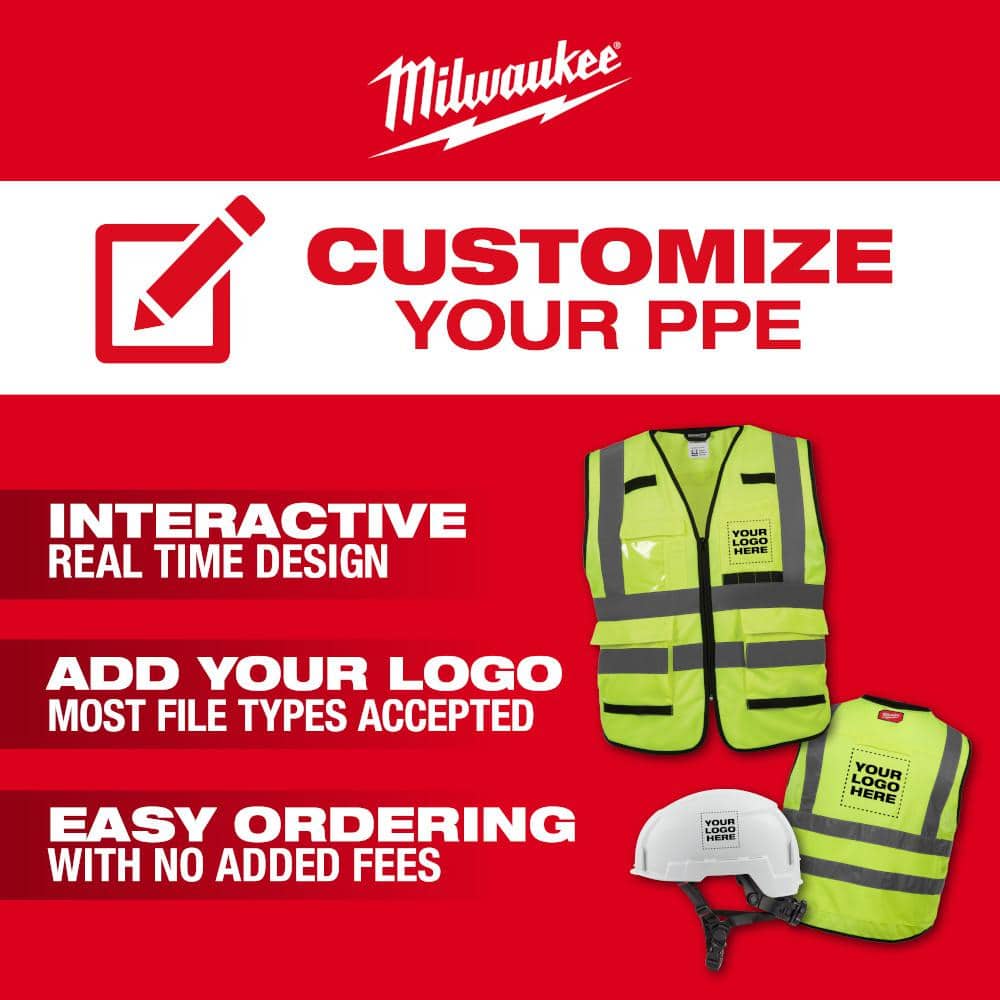 Milwaukee Small/Medium Orange & Yellow Class 2 High-Visibility Safety Vest with 10 Pockets (2-Pack)