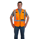 Milwaukee 2X-Large/3X-Large Orange Class 2 High-Visibility Safety Vest with 10 Pockets (12-Pack)