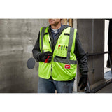 Milwaukee 4X/5X Orange Class 2 High-Visibility Safety Vest, 10 Pockets, Zipper Closure (12-Pack)