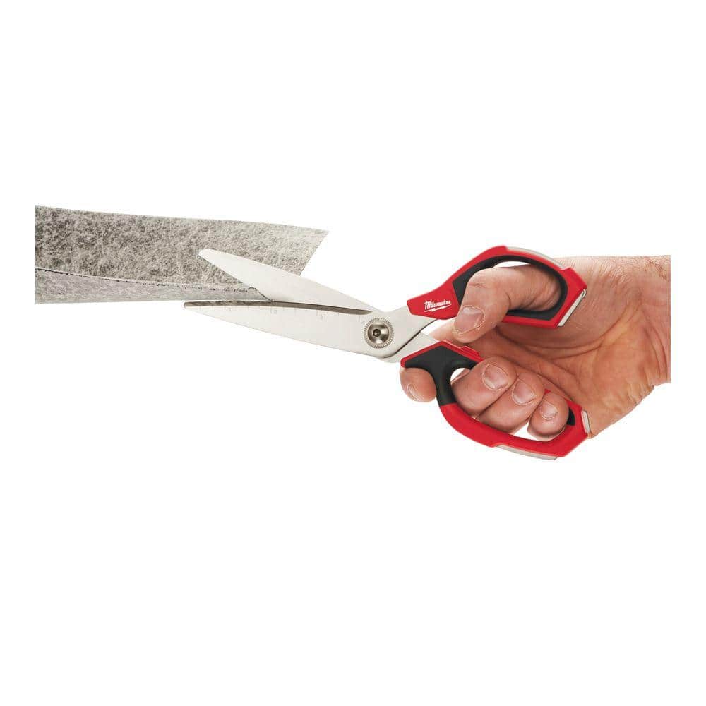 Milwaukee Jobsite 4 in. Straight Blade Scissors with Iron Carbide Edges