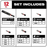 Milwaukee SHOCKWAVE Impact Duty Magnetic Drive Guide Bit Set, 12-Piece (Model 48-32-4507)