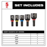 Milwaukee SHOCKWAVE Impact Duty Magnetic Insert Nut Driver Set, 5-Piece (1/4, 5/16, 3/8, 7/16, 1/2 in.)