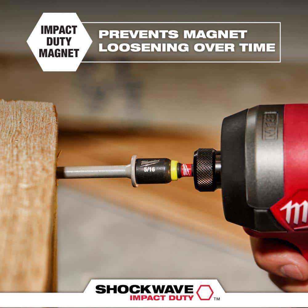 Milwaukee SHOCKWAVE Impact Duty Magnetic Insert Nut Driver Set, 5-Piece (1/4, 5/16, 3/8, 7/16, 1/2 in.)