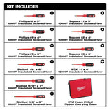 Milwaukee 10-Piece 1000-Volt Insulated Screwdriver Set with EVA Zipper Case