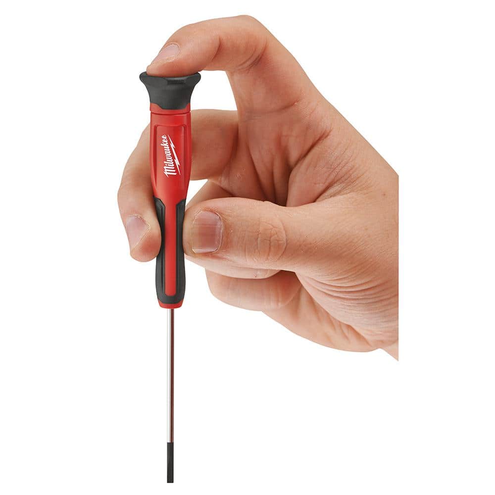 Milwaukee 4-Piece Precision Screwdriver Set, Phillips #1 & Slotted 1/8", 3/32", 1/16"