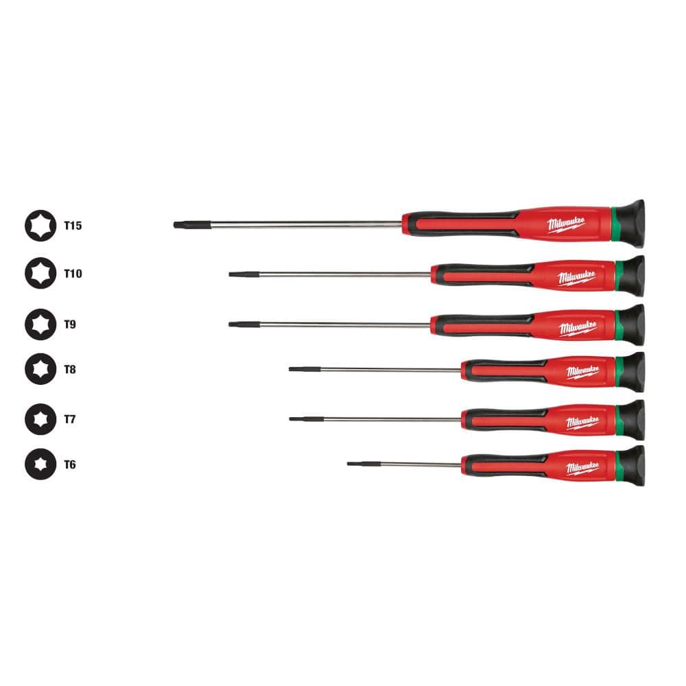 Milwaukee Precision Phillips & Torx Screwdriver Set, All-Metal Core, 12-Piece (48-22-2606 & 48-22-2610)