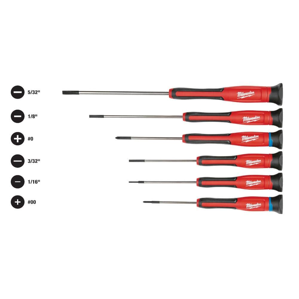 Milwaukee Precision Phillips & Torx Screwdriver Set, All-Metal Core, 12-Piece (48-22-2606 & 48-22-2610)