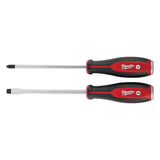 Milwaukee Demo Combination Screwdriver Drivers with Steel Caps, 2-Piece Set (Phillips #2 & Slotted 5/16 in.)