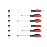 Milwaukee Phillips/Slotted Screwdriver Set with Tri-Lobe Handles, Magnetic Tips — 6-Piece (Model 48-22-2706)