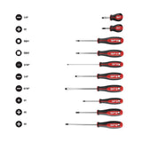 Milwaukee 12-Piece Screwdriver Set with FASTBACK Folding Utility Knife (Blade Storage) & Compact FASTBACK Utility Knife