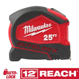 Milwaukee Combination Screwdriver Set with 25 ft. Compact Auto-Lock Tape Measure (11-Piece)
