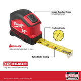 Milwaukee Combination Screwdriver Set with 25 ft. Compact Auto-Lock Tape Measure (11-Piece)